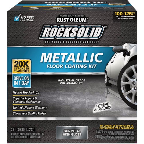 299743 Rust-Oleum RockSolid Metallic Floor Coating Kit