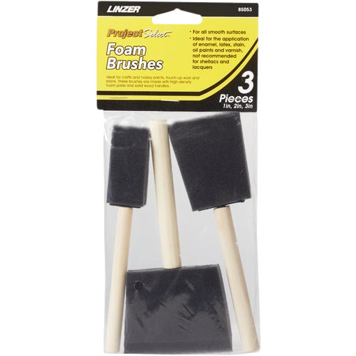 85053 Linzer Project Select 3-Piece Foam Brush Set