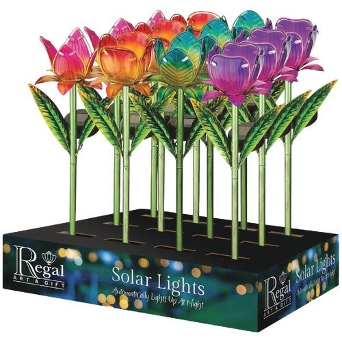 80233 Regal Art & Gift Mini Solar Tulip Stake Light