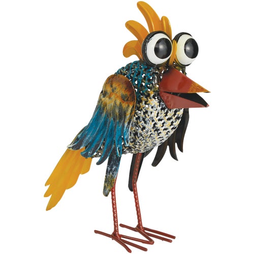 JUM450HH Alpine Quirky Wide-Eyed Blue Bird Lawn Ornament