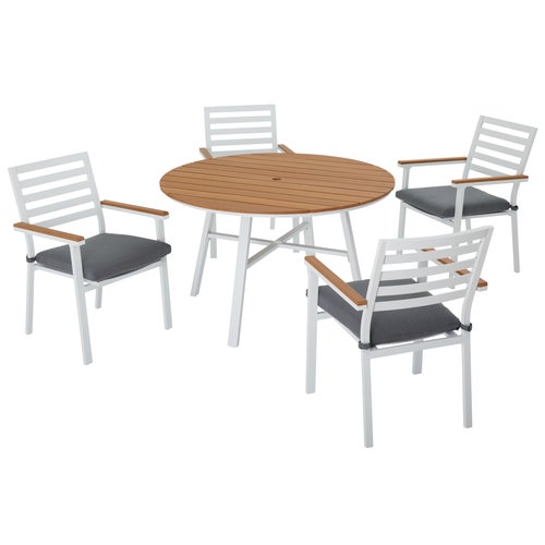 QJY1017 Outdoor Expressions 5-Piece Cushioned Seat Dining Set