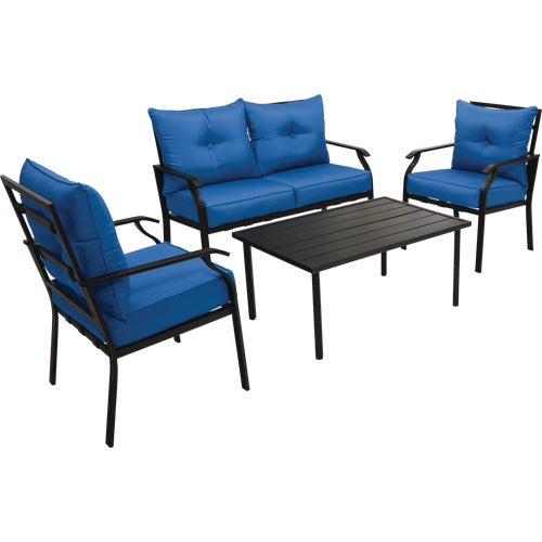 TJF-S007I-2 Outdoor Expressions 4-Piece Azure Blue Chat Set