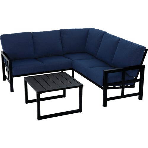 M03-S2614CK-Set Outdoor Expressions Sectional Sofa Chat Set