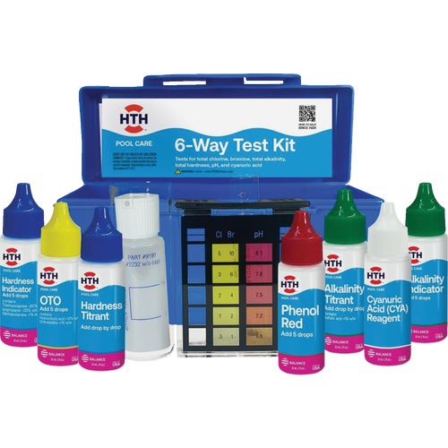 1278 HTH 6-Way Pool Chemical Test Kit