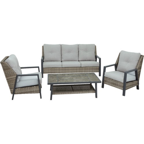 R01-A3564CK-X set Outdoor Expressions 4-Piece Wicker Style Patio Chat Set