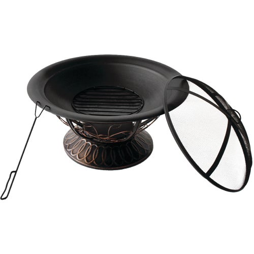 FT-022 Scroll Round Steel Fire Pit