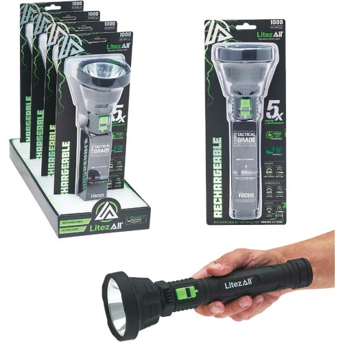 25201 LitezAll Ultac2 Ultra-Lite Soft-Touch LED Rechargeable Flashlight