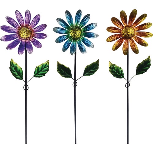 LJJ1218A Alpine Daisy Stake Lawn Ornament