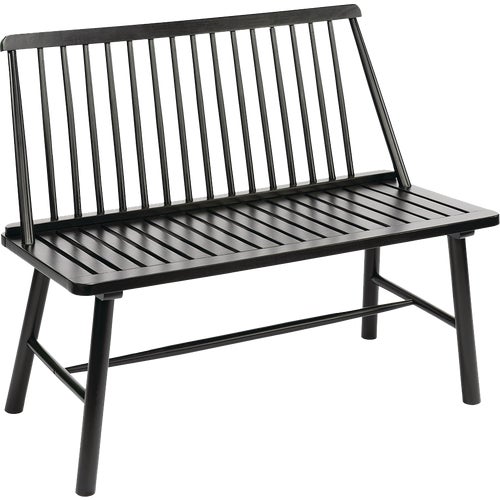 JPC-302B Jack Post Windsor Black Hardwood Bench