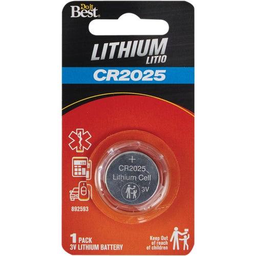 DIB892593 Do it Best CR2025 Lithium Coin Cell Battery