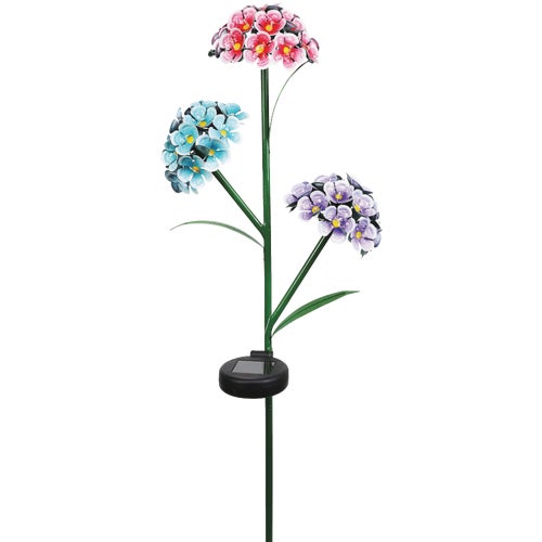 YEN358 Alpine Hydrangea Trio Solar Stake Light