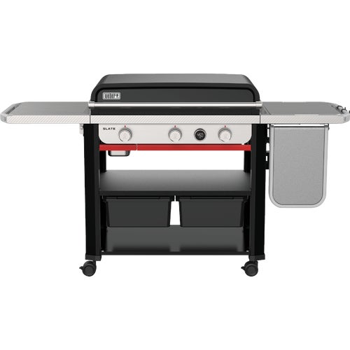 1500013 Weber Slate 3-Burner Flat Top Grill with Extendable Side Table