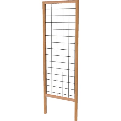 82158 Panacea Wood Framed Wire Grid Trellis