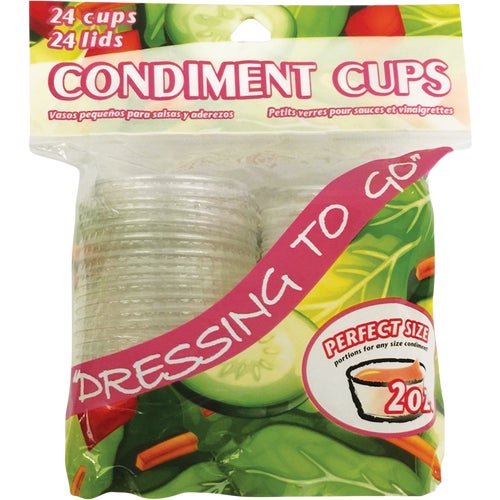 16504 Jacent Plastic Condiment Cups With Lids